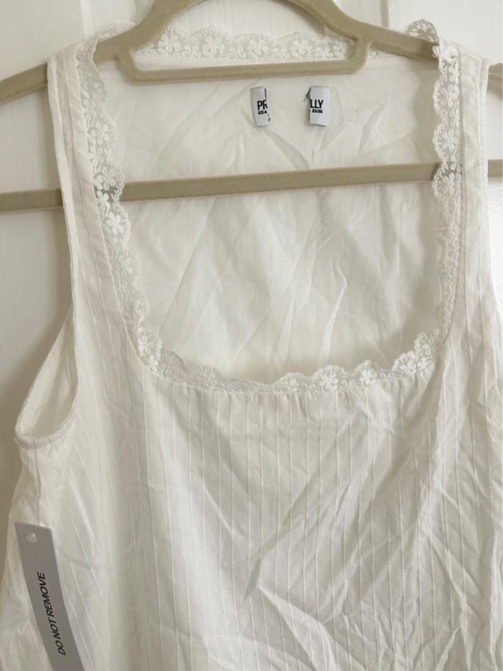 Princess Polly White Mini Sundress with Lace Trim - Picture 3 of 3